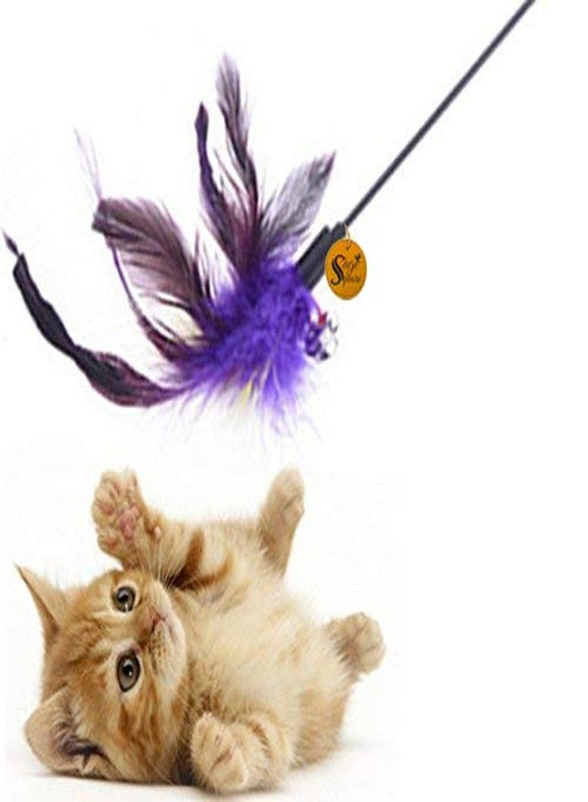 Sage Square 50 cm Jumbo Size Pet Friendly Cat Toy/Feather Teaser Stick/Training Toy for Cat/Kitten/Puppy (1 Pcs) - Image 1